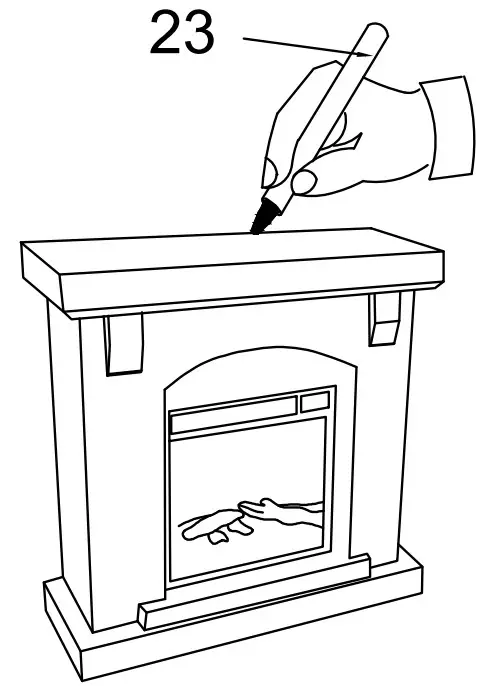 EDYO LIVING VCSFP-36-TA Freestanding Faux Stone Infrared Electric Fireplace - fig 2