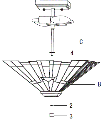 HOME-DECORATORS-COLLECTION-HD7837M-Waterville-12-Inch-2-Light-Matte-Black-Tiffany-Semi-Flush-Mount-fig-10