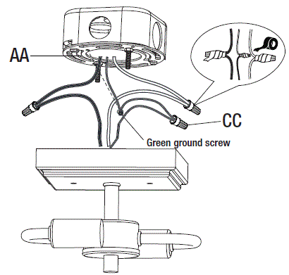 HOME-DECORATORS-COLLECTION-HD7837M-Waterville-12-Inch-2-Light-Matte-Black-Tiffany-Semi-Flush-Mount-fig-6