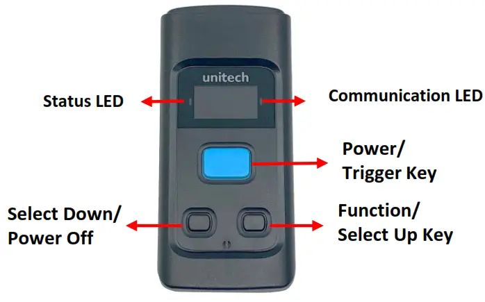 unitech RP902 MFi Bluetooth UHF Pocket Reader - LED Overview