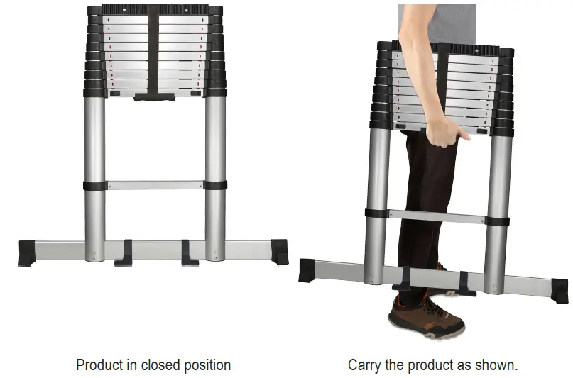 TOOLCRAFT 2622938 Telescopic Ladder 17
