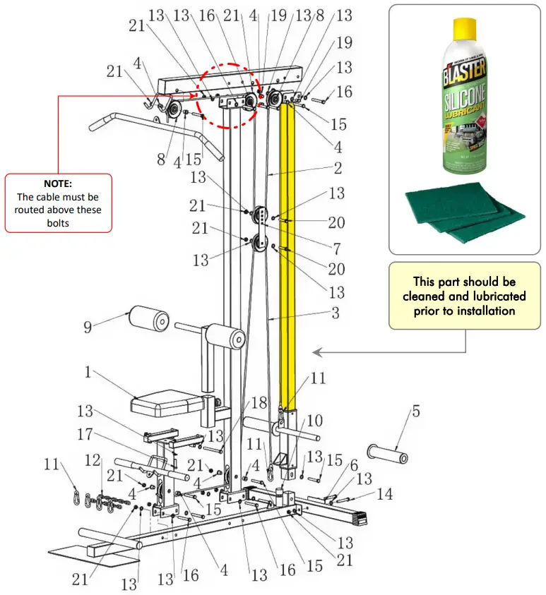 FRENCH FITNESS FF PLLPLR20 P L Lat Pulldown Low Row - Description