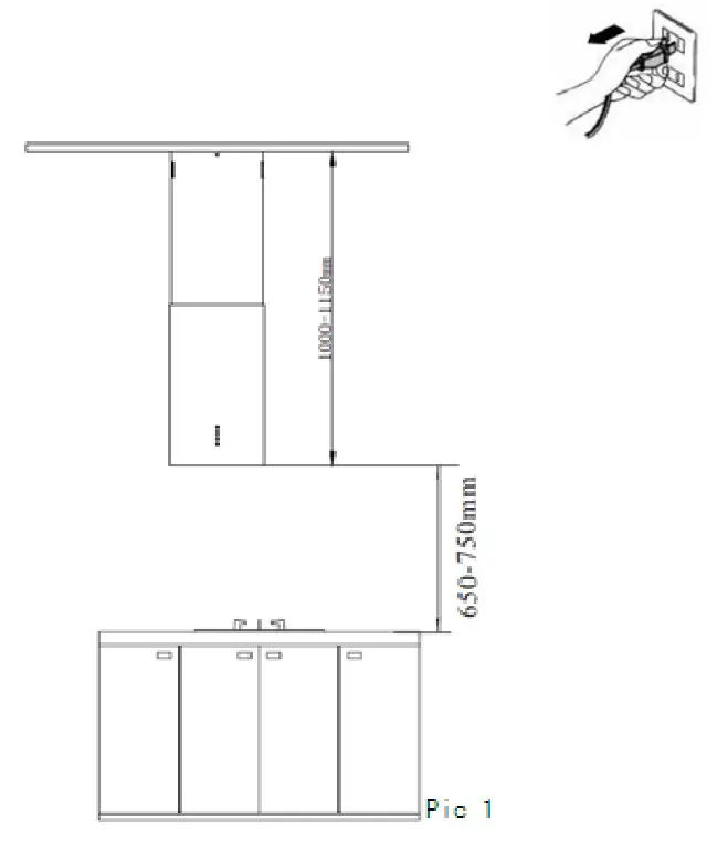 COOKOLOGY CYL351BK Cooker Hood - unplug
