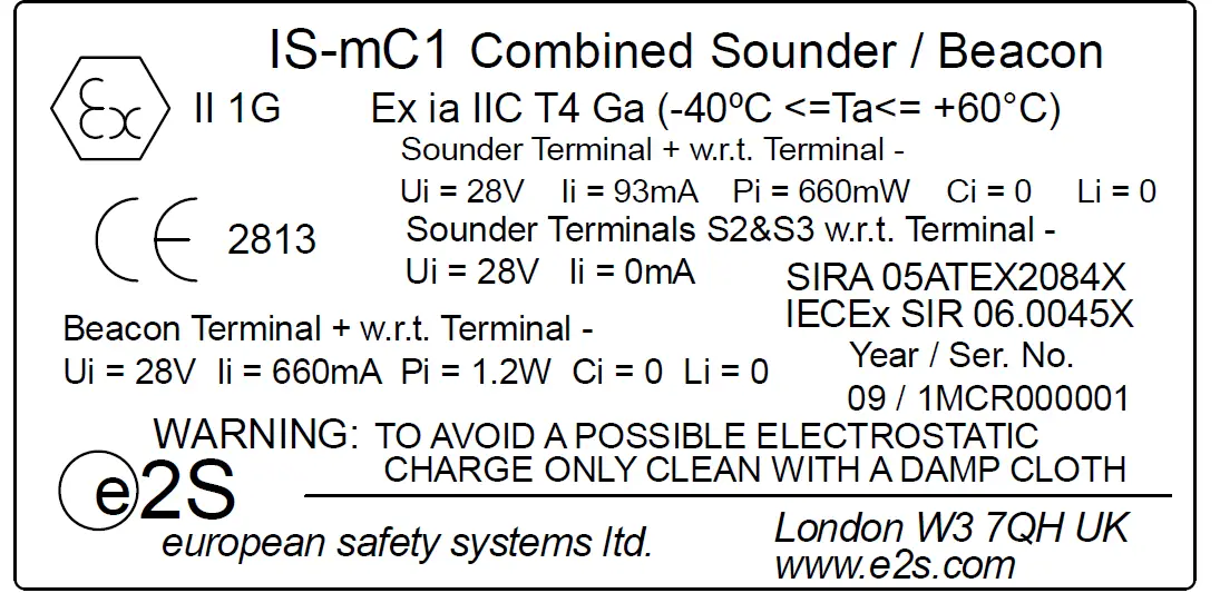 e2S IS-mC1-Intrinsically-Safe-Round-Combined-Unit-14