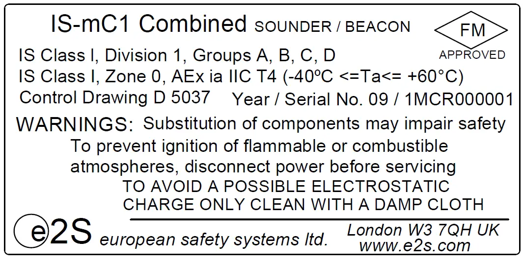 e2S IS-mC1-Intrinsically-Safe-Round-Combined-Unit-16