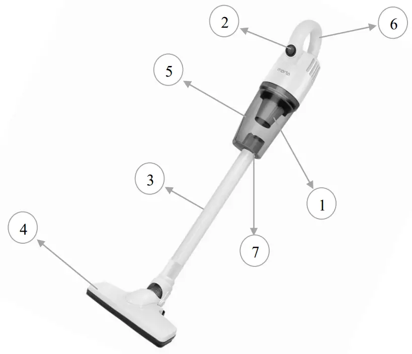 marta MT-1377 Upright Vacuum Cleaner - DESCRIPTION