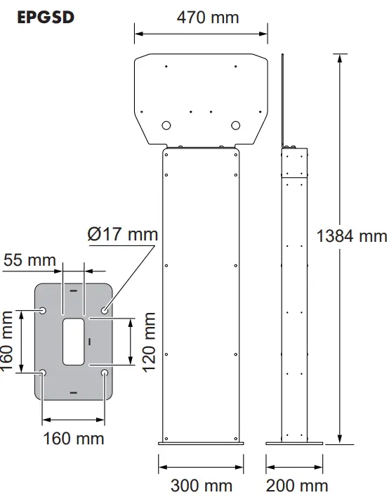 GARO EPGSD Ground Stand Entity - Dimensions2