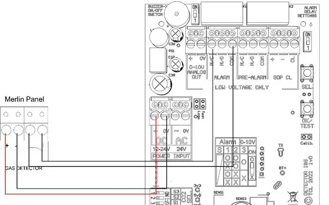 AGS Merlin 1000S i Gas Isolation Controller - WIRING GAS DETECTORS 1