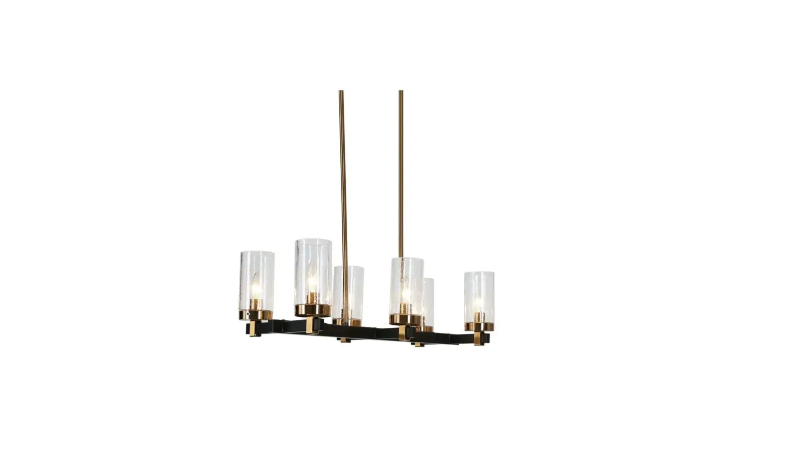 Zevni A04761c6 Rudolf 27 Inch Wide Black And Brass 6 Light Kitchen Island Light Instruction Manual
