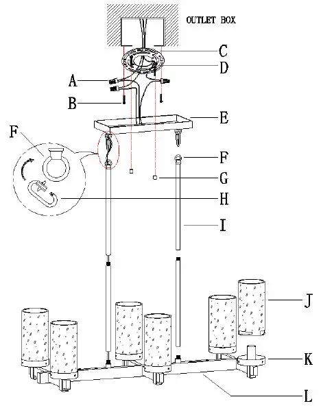 ZEVNI-A04761C6-Rudolf-27-Inch-Wide-Black-and-Brass-6-Light-Kitchen-Island-Light-fig-3