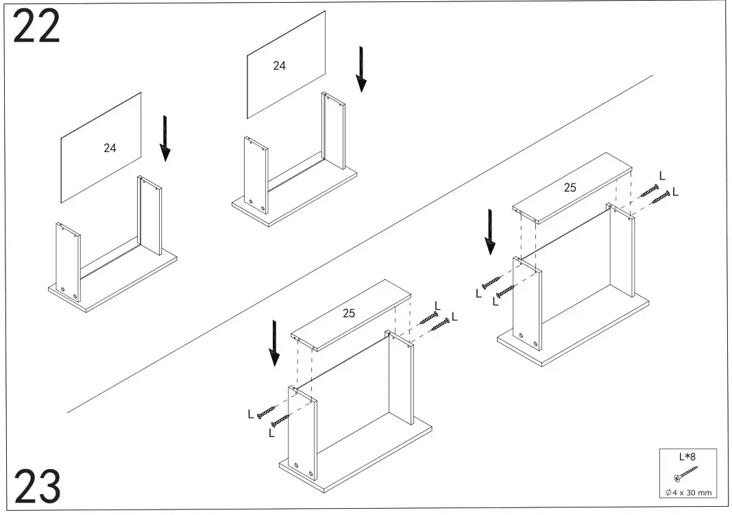 TRUSTMADE L-WF298077AAB TV Stand - Installation