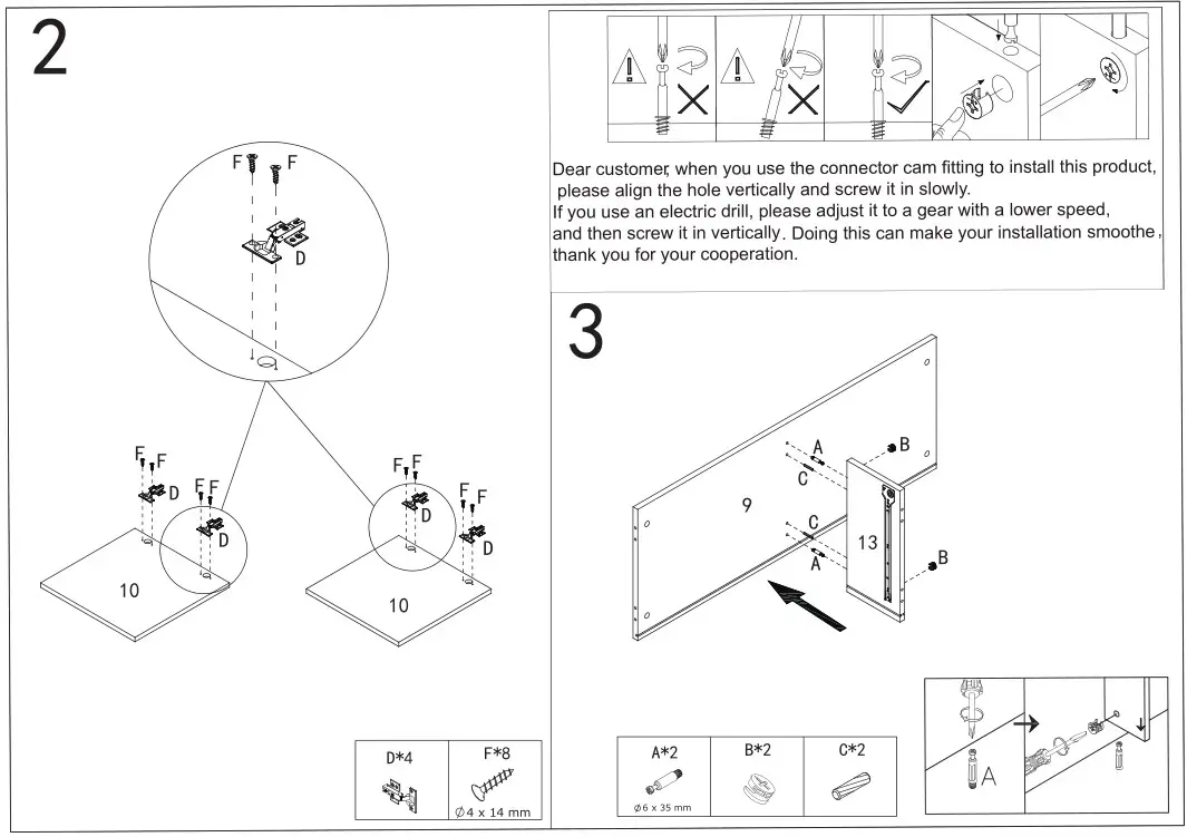 TRUSTMADE L-WF298077AAB TV Stand - Installation