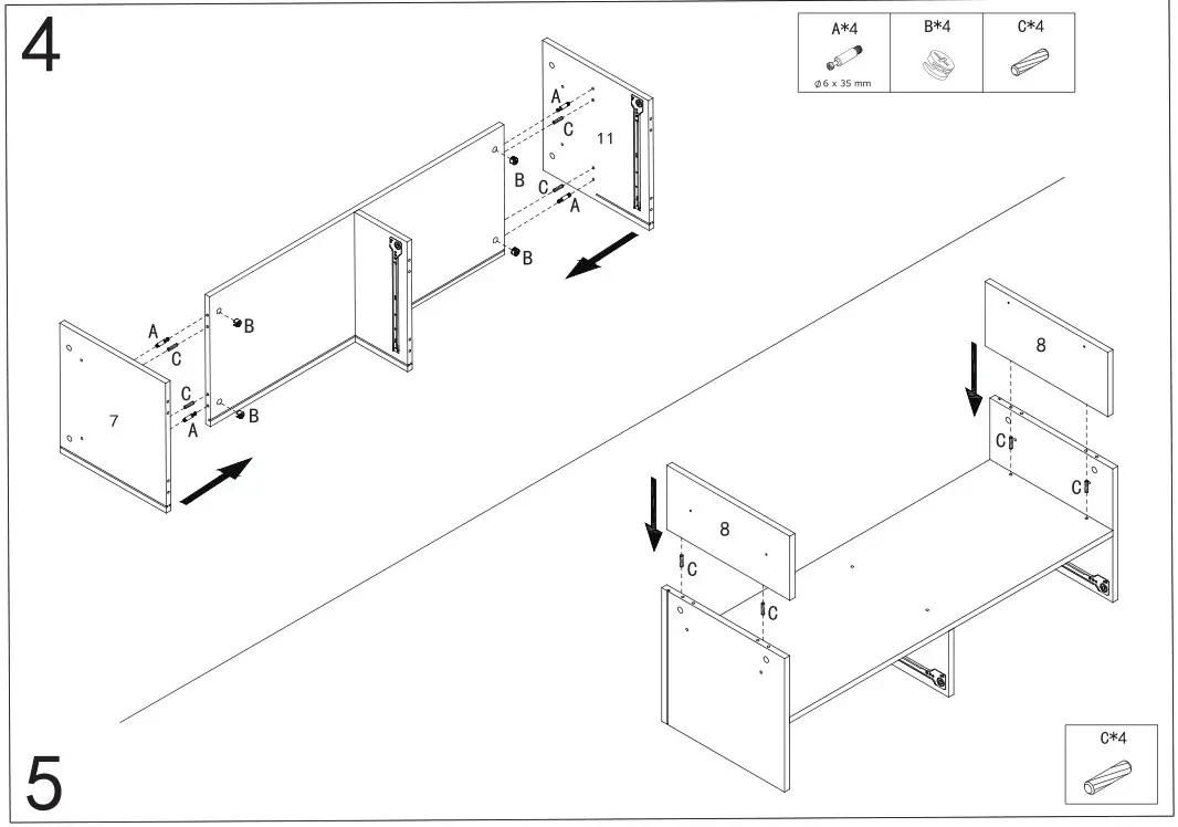 TRUSTMADE L-WF298077AAB TV Stand - Installation