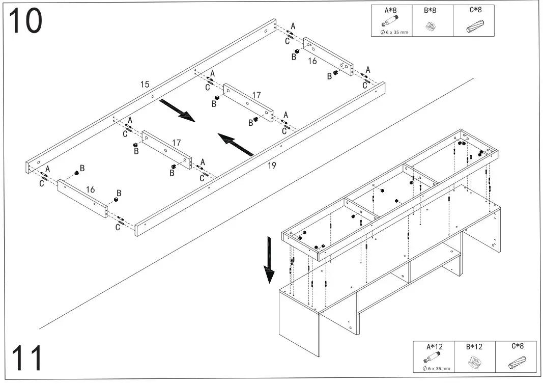 TRUSTMADE L-WF298077AAB TV Stand - Installation