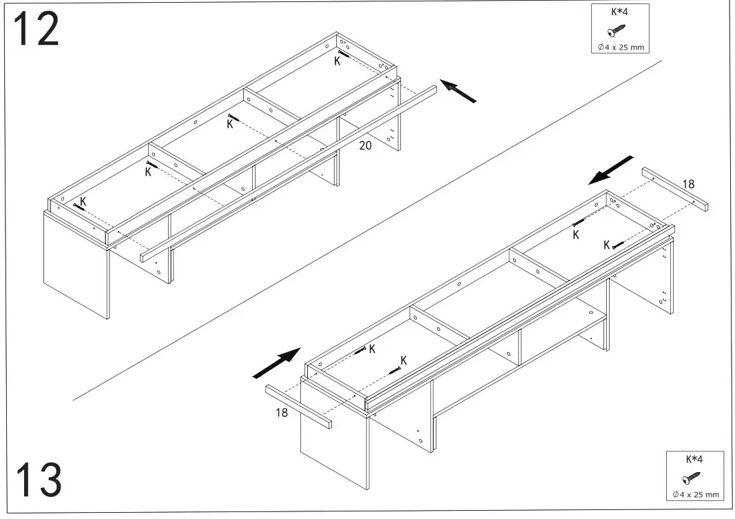 TRUSTMADE L-WF298077AAB TV Stand - Installation