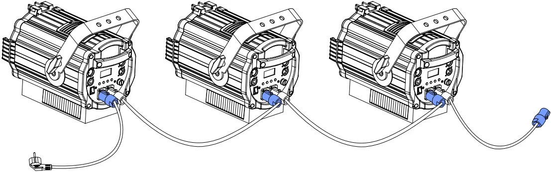 Connection with power cable