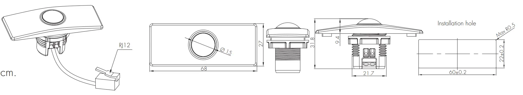 PIR & microwave sensor heads