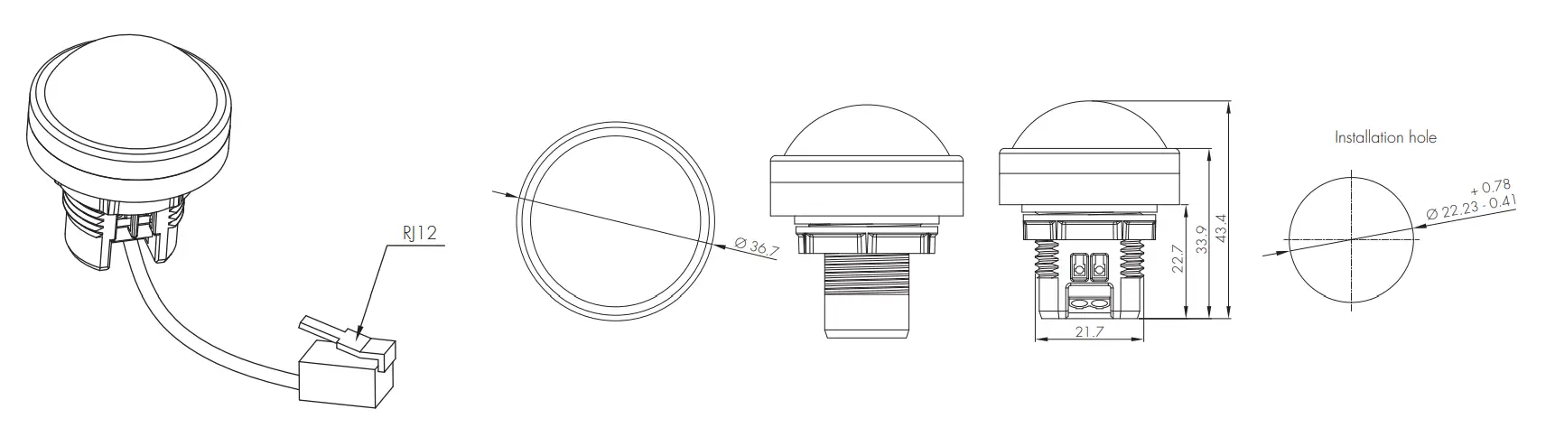 PIR & microwave sensor heads