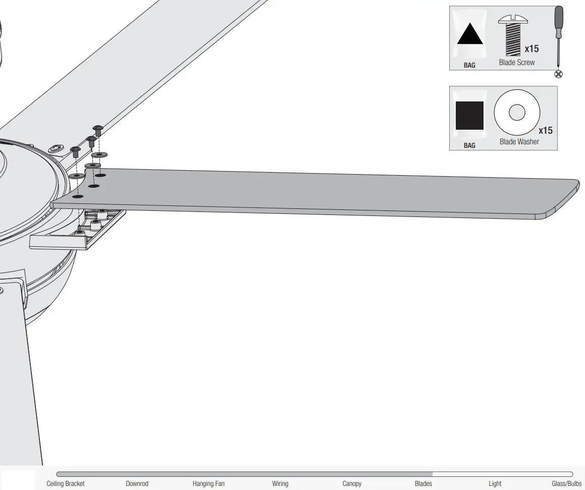 Hunter 52243 Byhalia 52 Inch Indoor Outdoor Noble Bronze Ceiling Fan - Blades