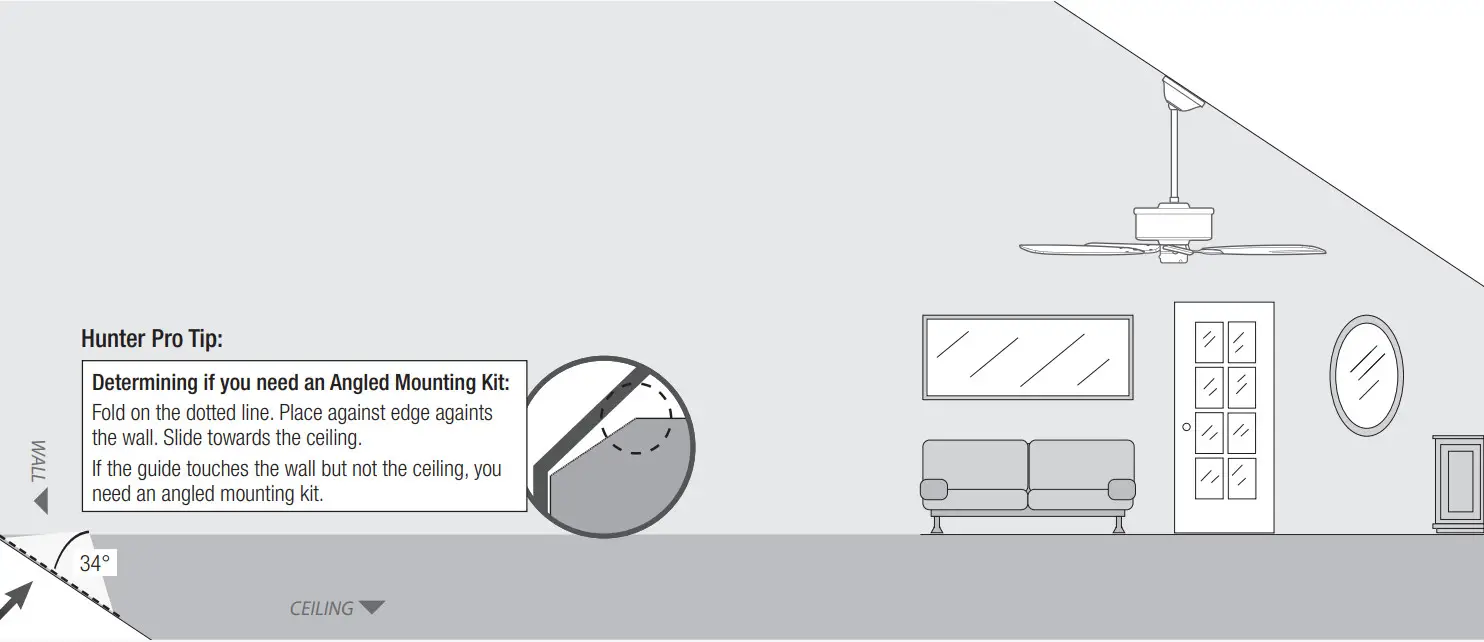 Hunter 52243 Byhalia 52 Inch Indoor Outdoor Noble Bronze Ceiling Fan - Mounting