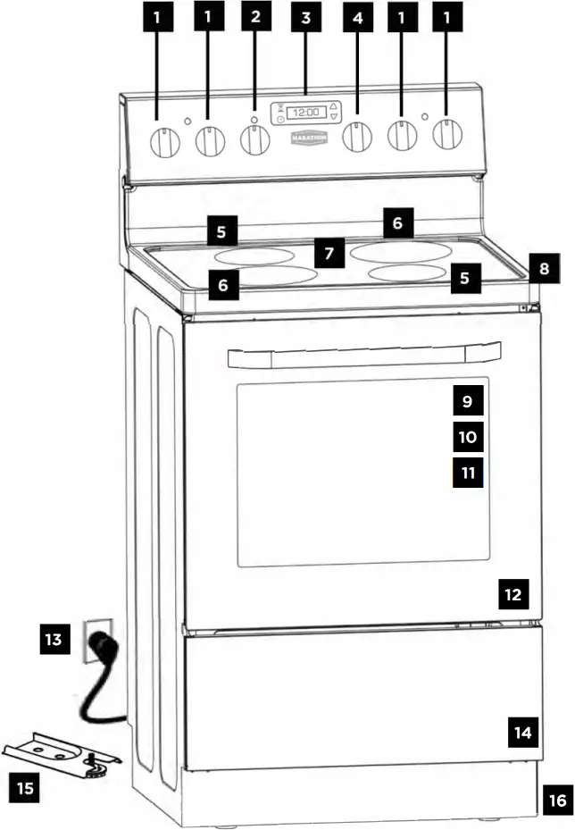 MARATHON MER245W - Parts Description