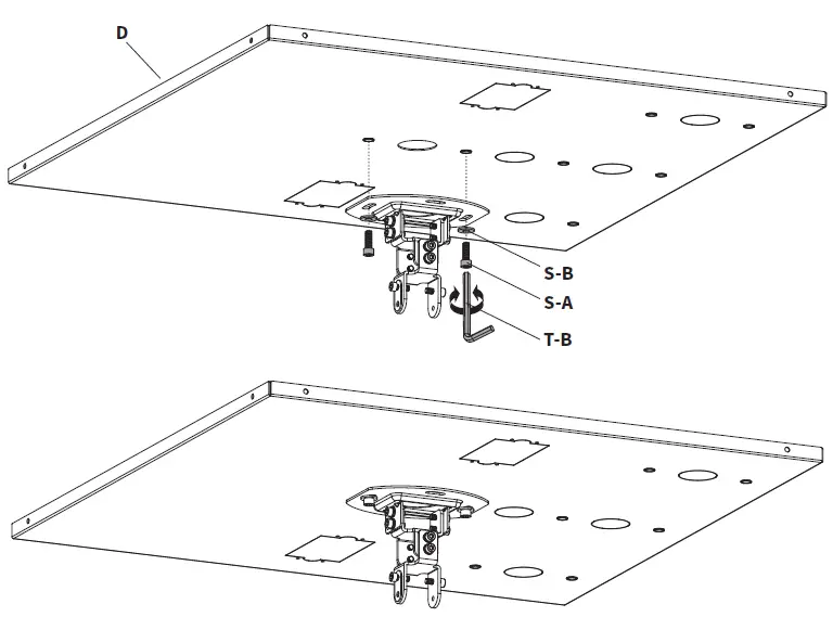V I V O-MOUNT-VP07DP-White-Universal-Drop-Ceiling-Projector-Mount-fig- (10)