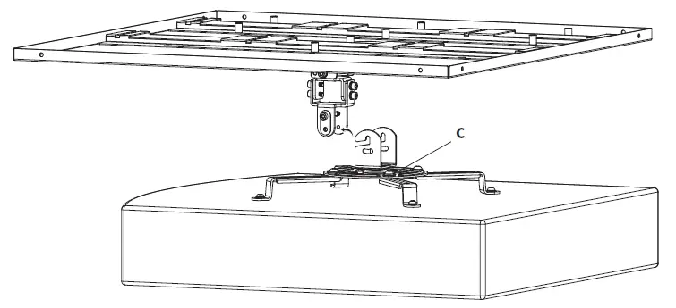 V I V O-MOUNT-VP07DP-White-Universal-Drop-Ceiling-Projector-Mount-fig- (12)