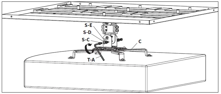 V I V O-MOUNT-VP07DP-White-Universal-Drop-Ceiling-Projector-Mount-fig- (13)