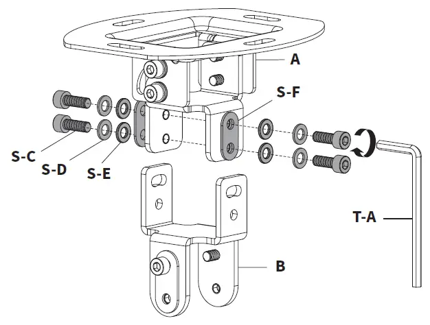 V I V O-MOUNT-VP07DP-White-Universal-Drop-Ceiling-Projector-Mount-fig- (8)