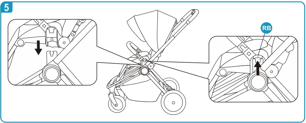 Bebe Stars 350-182 Jewel 3in1 Marble Beige - ASSEMBLY 4