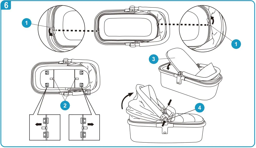 Bebe Stars 350-182 Jewel 3in1 Marble Beige - ASSEMBLY 5