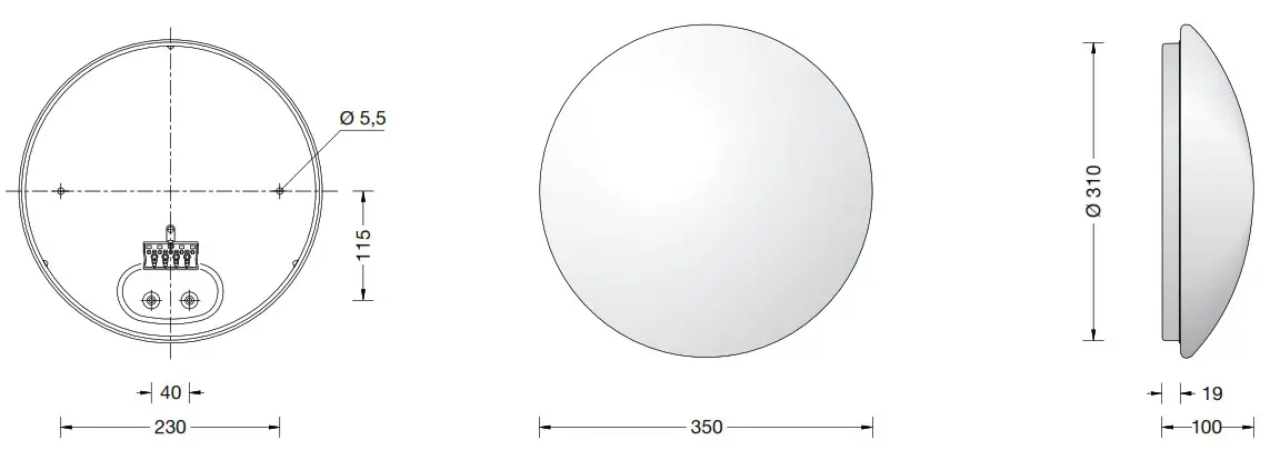 BEGA 12140 Ceiling Wall Luminaire - overview