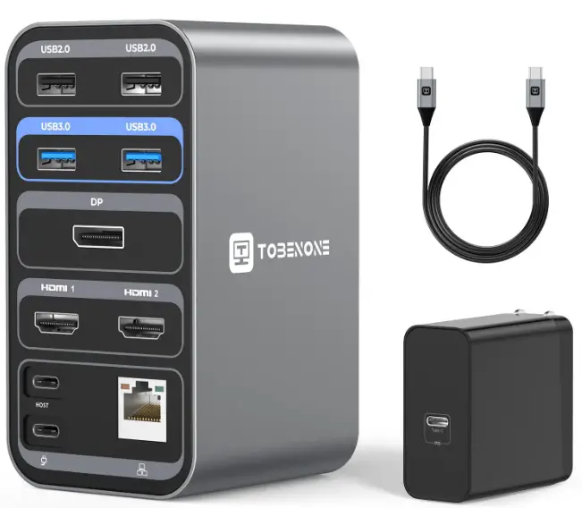 TOBENONE-UDS018-USB-C-Docking-Station-Dual-Monitor-PRODUCT