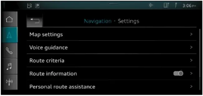 Navigation Settings