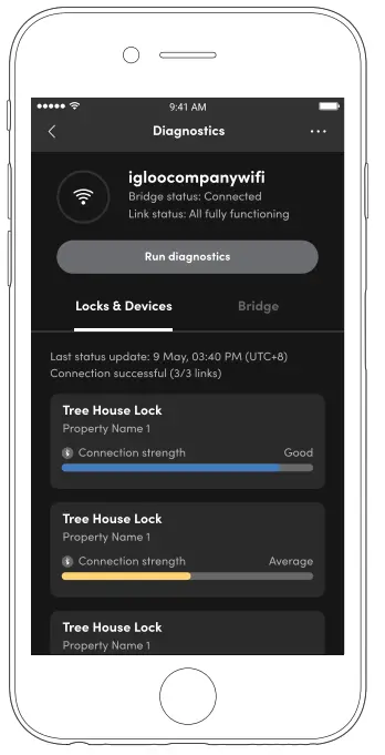 igloohome Bridge Smart Lock - Device Status