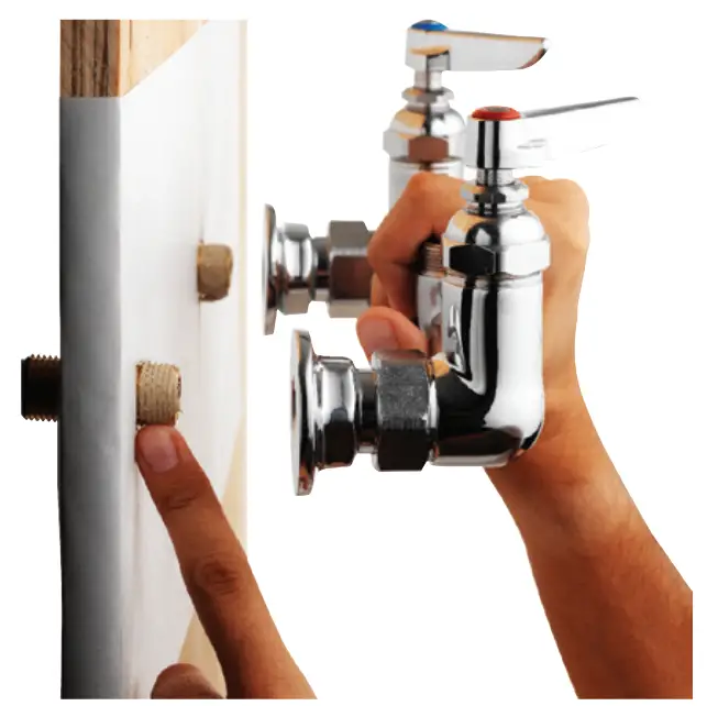 T S B-0133 Series Pre-Rinse Unit Wall Bracket - Step 1