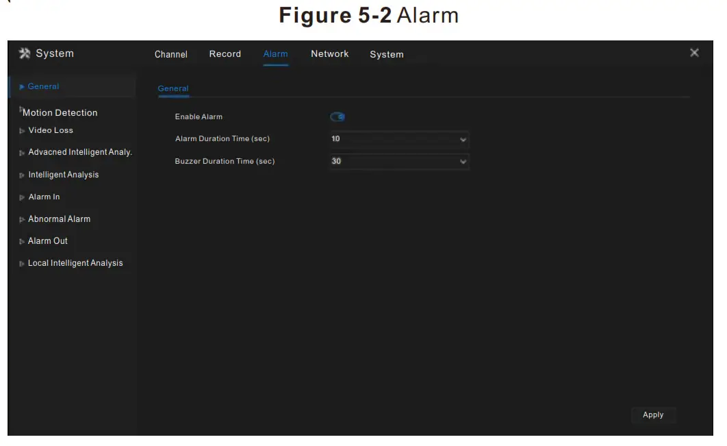 SUNELL SN NVR3932E4 J Network Video Recorder - Alarm