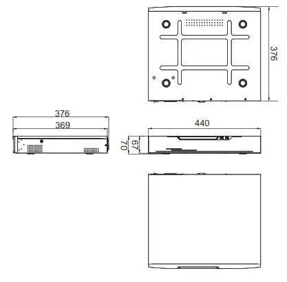 SUNELL SN NVR3932E4 J Network Video Recorder - Dimensions