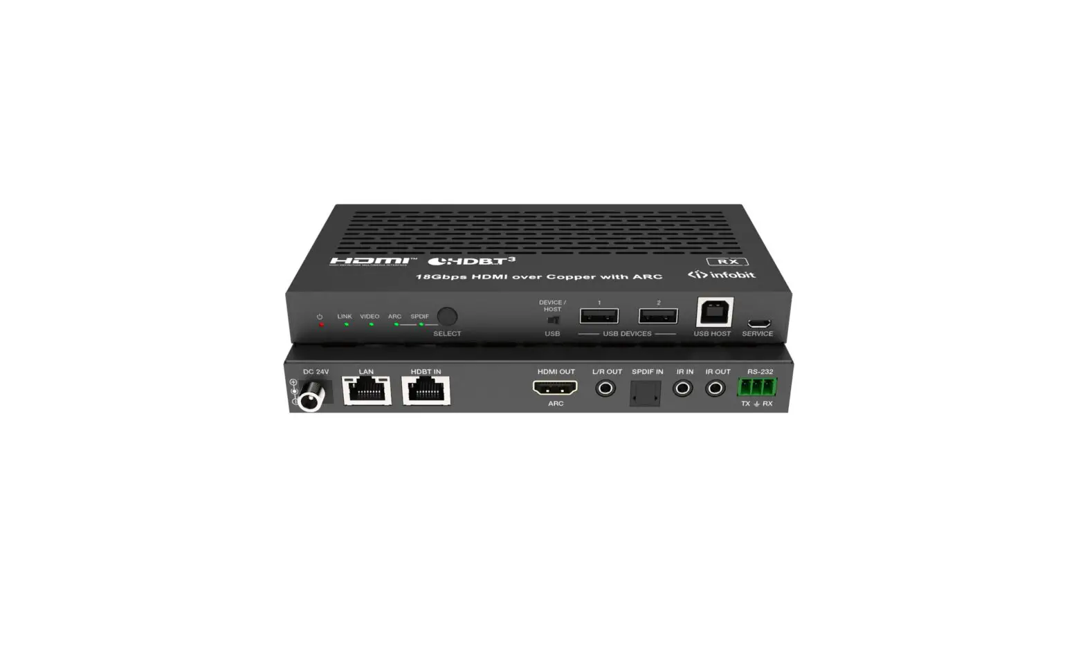 Infobit Itrans E100v3k Hdbaset 3.0 Extender With Earc Or Arc User Manual