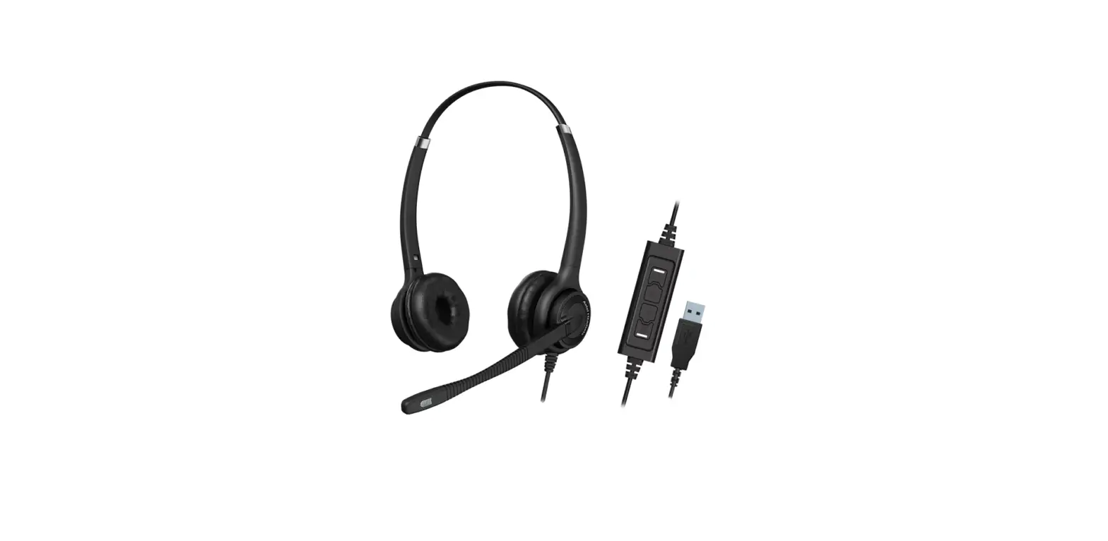 Axtel Elite Hdvoice Duo Nc Headphone With Microphone Instruction Manual
