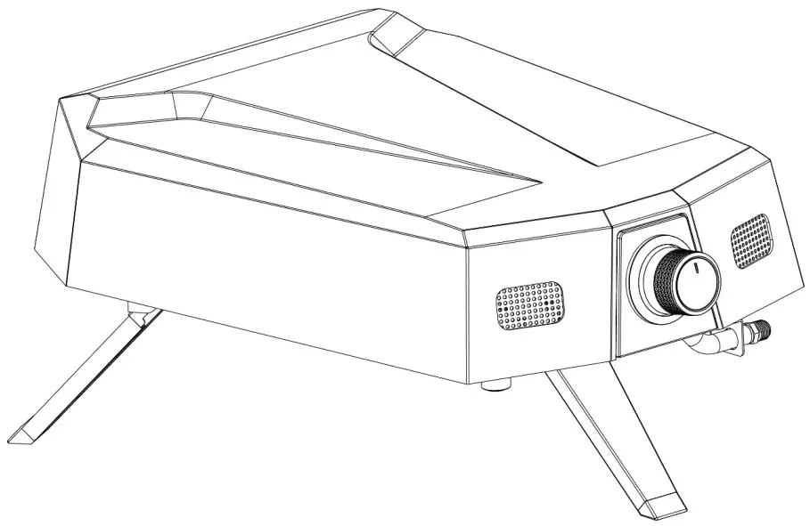 PERMA STEEL PO-40001-BK 12 Inch Countertop Gas Pizza Oven-