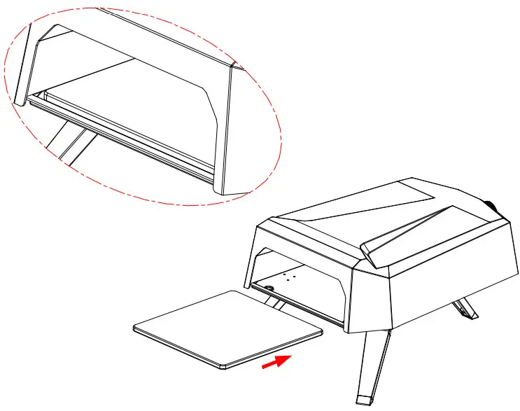 PERMA STEEL PO-40001-BK 12 Inch Countertop Gas Pizza Oven- Step 2