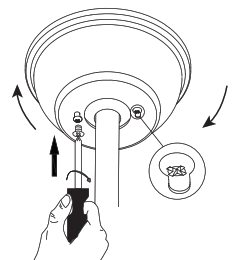 YUHAO YHDC5255W42 Retractable Ceiling Fan with Lights - power cord2