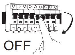 YUHAO YHDC5255W42 Retractable Ceiling Fan with Lights - switch