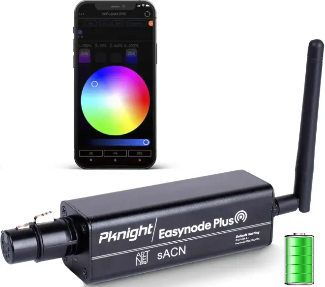Pknight WiFi-DMX Easynode 5 Pin and 3 Pin Plug