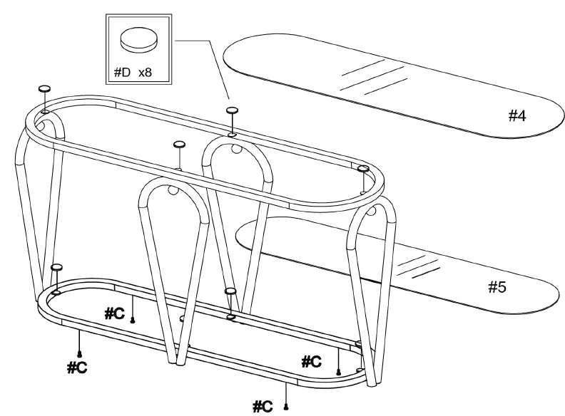 THE HOME DEPOT IDF-4133CRM-S Orrum Oval Glass Console Table-19