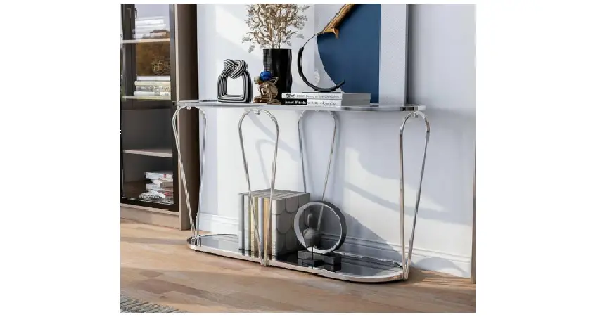 The Home Depot Idf-4133crm-s Orrum Oval Glass Console Table Instruction Manual