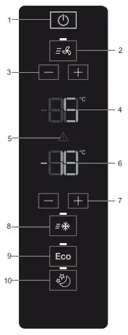 Whirlpool W7X 94 KS Refrigerator with Freezer Black - CONTROL PANEL
