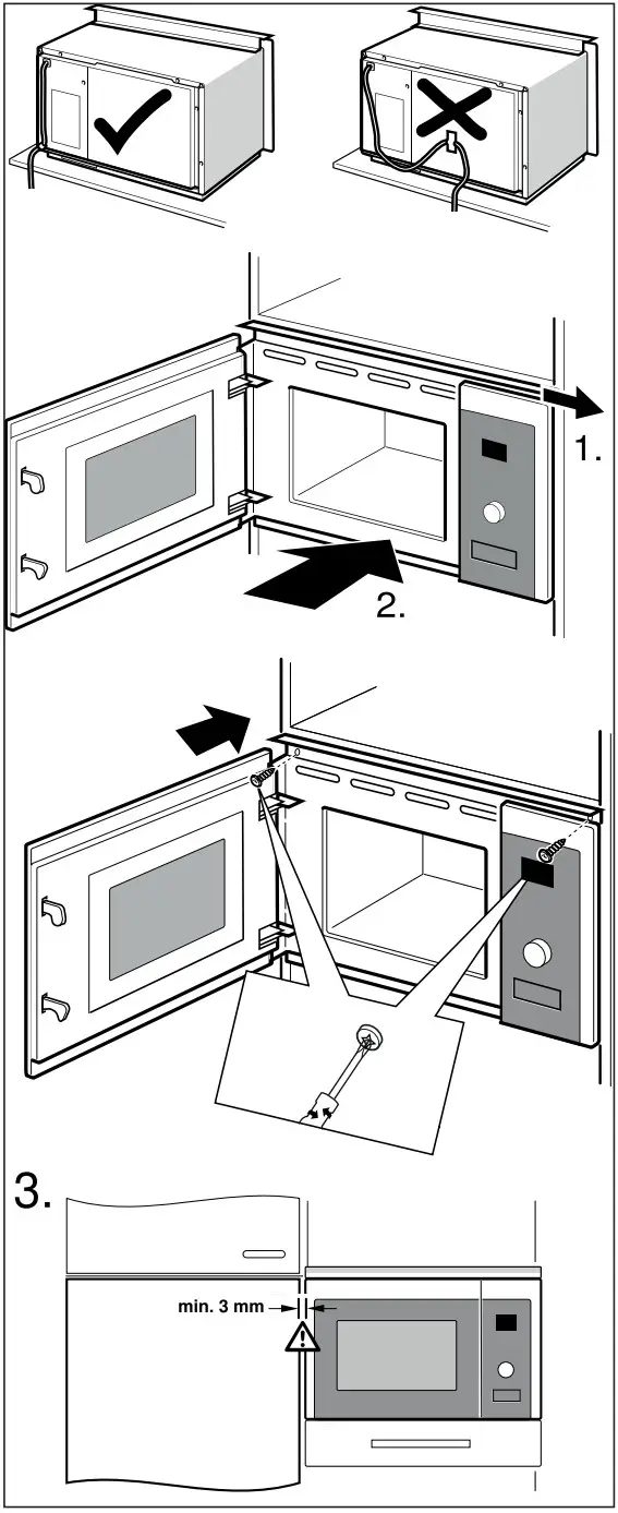 beko BMGB 20212 B Microwave Oven - Installation