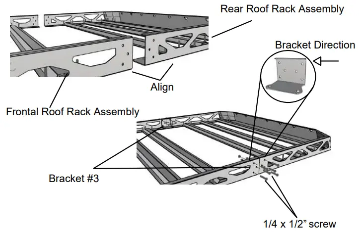 AFX MOTORSPORTS CAN006 Sport Roof Rack - Rear Rack Assembly